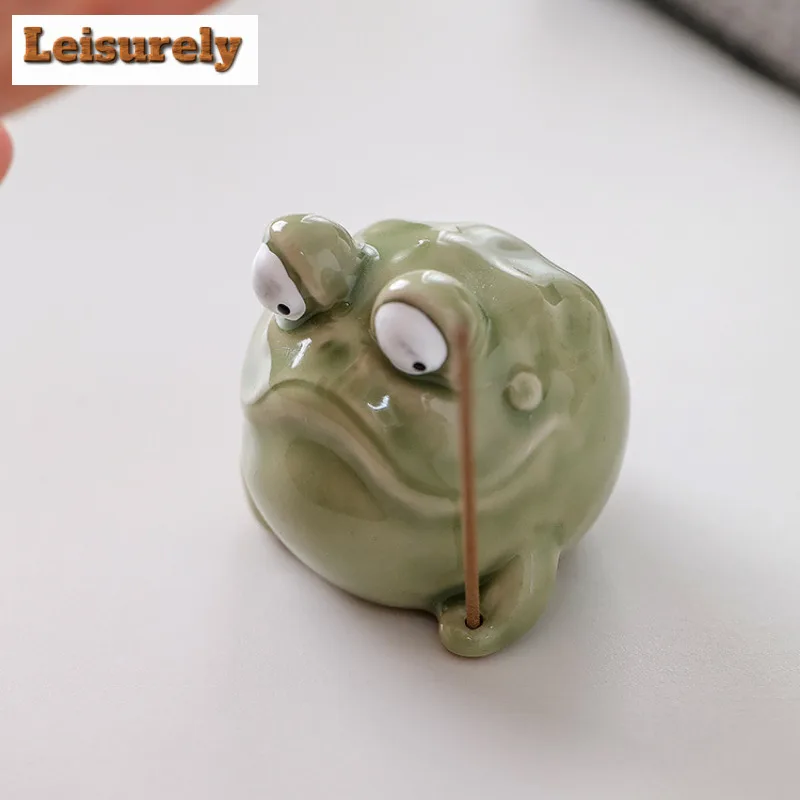 Teasing Frog Incense Holder Mist Smoking Steamers Incense Burners Consecrate Scented Aromatic Candles Censer Teaware Craft