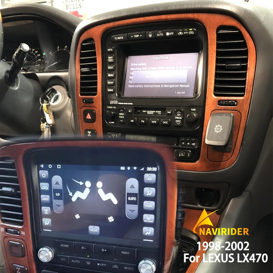 

Android 13 Multimedia Video Player For LEXUS LX470 1998-2002 TOYOTA LANDCRUISER LC100 High Radio Stereo GPS Autoradio Head Unit