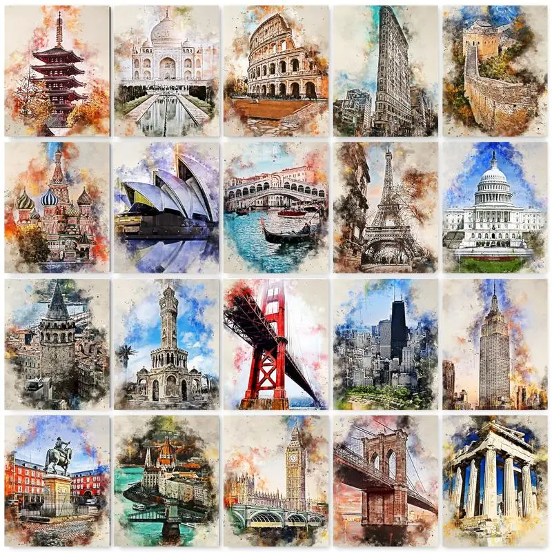 GATYZTORY-60x75cm-Paint-By-Numbers-For-Adult-Scenery-DIY-Oil-Painting ...