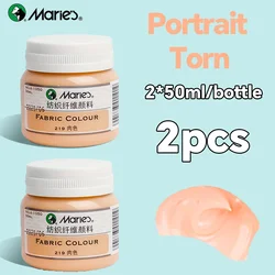 Marie’s Fabric Paint Set - 21 Vibrant Colors for Permanent Fabric Art, 50ml/1.7oz (2 Bottles) (Portrait Tone)