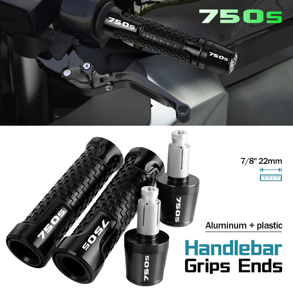 

7/8'' 22mm Motorcycle Handle Grips Handlebar Grip Ends Plug FOR KAWASAKI Z750S 2006 2007 2008 Z 750S