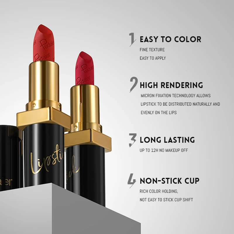 High Pigmented Velvet Matte Lipstick, Moisturizing, Waterproof And Long-Lasting Nude Lip Gloss , Perfect Any-Day Gift._voghion.com