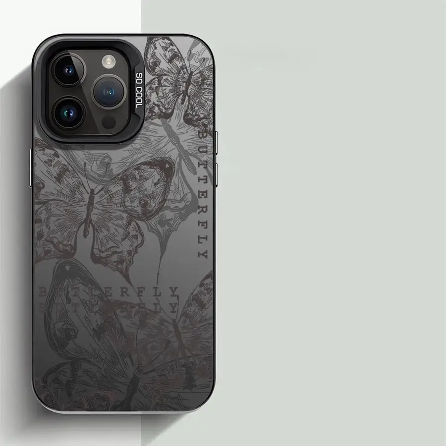Butterfly Line Design Phone Case - Elegant Protective Cover