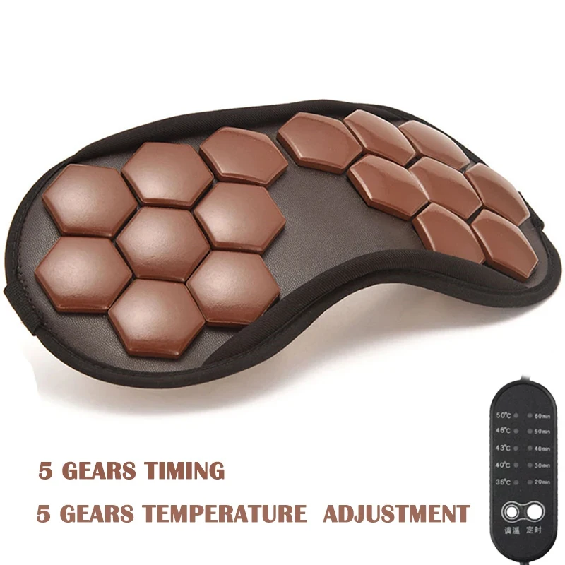 Eye Mask Tourmaline Eye Massager Electric Jade Stone Massage Heat Therapy Germanium Infrared Relaxation Health Care Gift relax heated tourmaline germanium stone massage mat korea jade mattress heating massager health tourmaline mattress