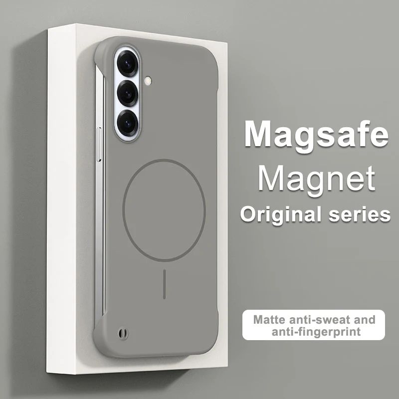 Ultra Slim Frameless Magnetic Shockproof Case with Wireless Charging Compatibility