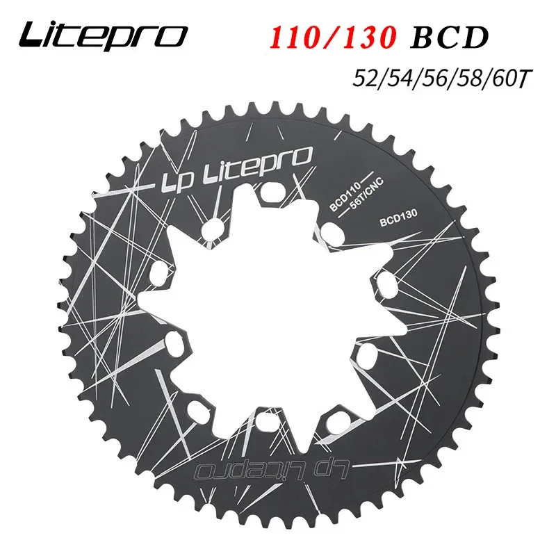 110BCD 130BCD Oval Chainring 110/130MM 52/54/56/58/60T Brompton Folding Bike Crankset Road Bicycle Chainwheel Litepro bike chainring bike crankset bicycle parts