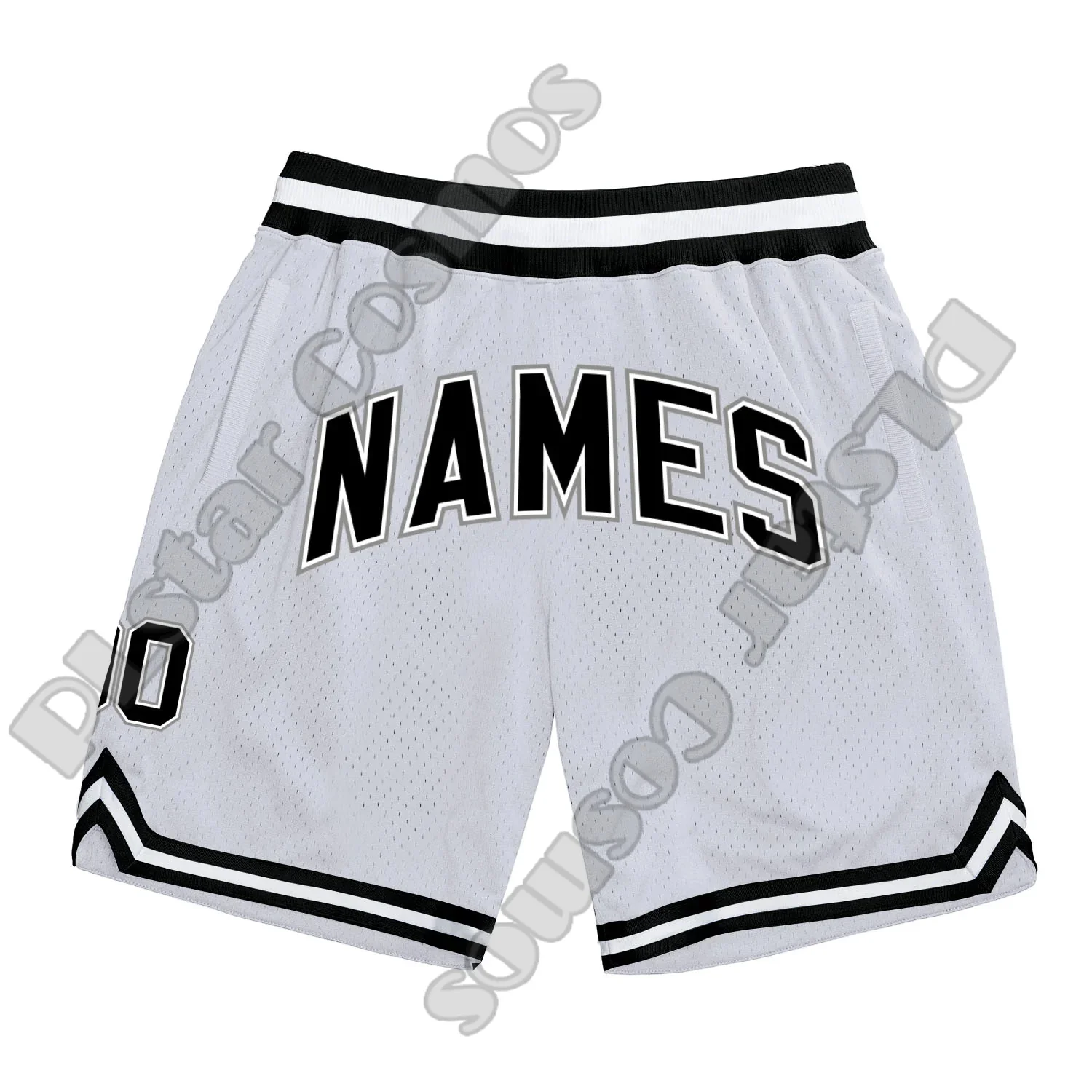 Custom Name Team Number Basketball Shorts Pants Retro Breathable Mesh Sportswear Vintage 3DPrint Summer Harajuku Drop Shipping T 3