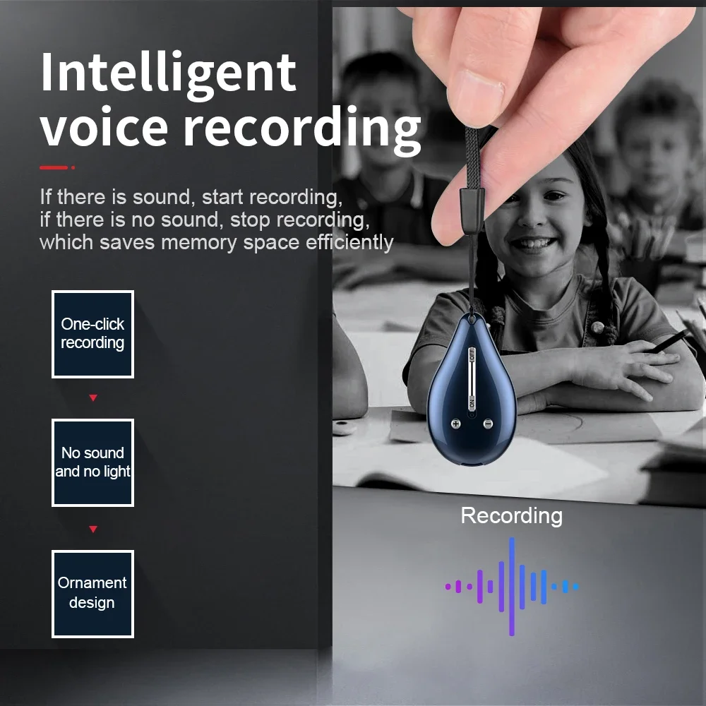 Mini Voice Activated Recorder Digital Recording Sound Professional Dictaphone Au