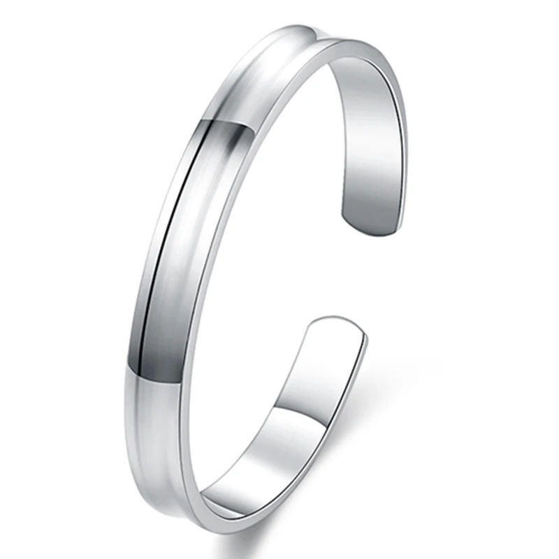 Bracciale rigido in argento sterling fatto a mano: polsino regolabile - Italia
