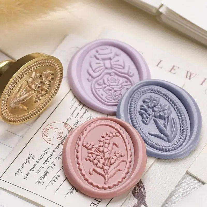 Description Picture 4 of itemRose Seal Wax Stamps Head Brass Carved Seal Head Flower Sealing Wax Stamp Scrapbooking DIY Envelope Invitation Gifts Decoration