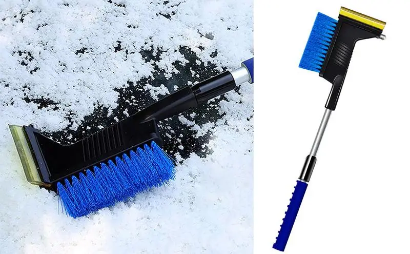 

Car Snow Brush And Ice Scraper Extendable Car Scraper Snow Removal Tool Snow Scraper With Safety Hammer Windshield Ice Scraper