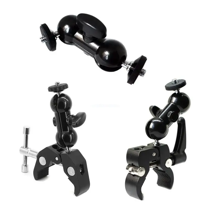 

1/4" Screw Double Ball for Head Arm Mount Adapter for DSLR Camera Dropship