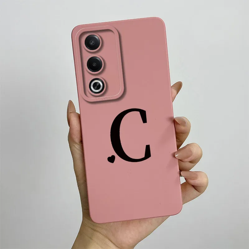 Chic Square Silicone Phone Case with Cute Letters Design