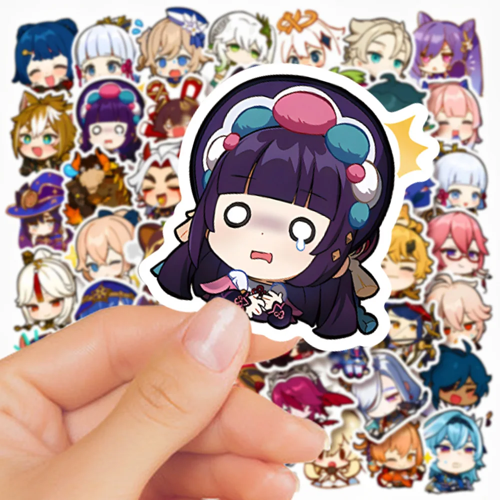 50pcs Cute Genshin Impact Cartoon Decal Stickers