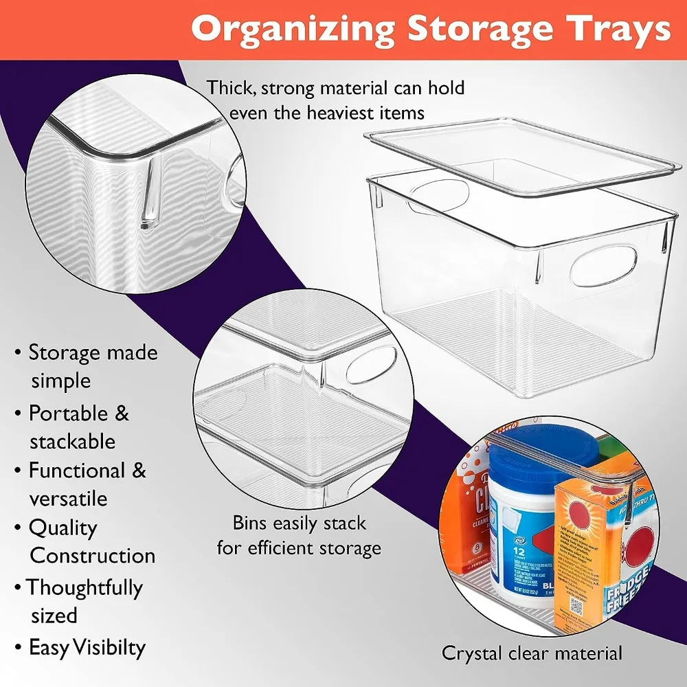 ClearSpace 12 x 11 x 8 Clear Plastic Storage Bins