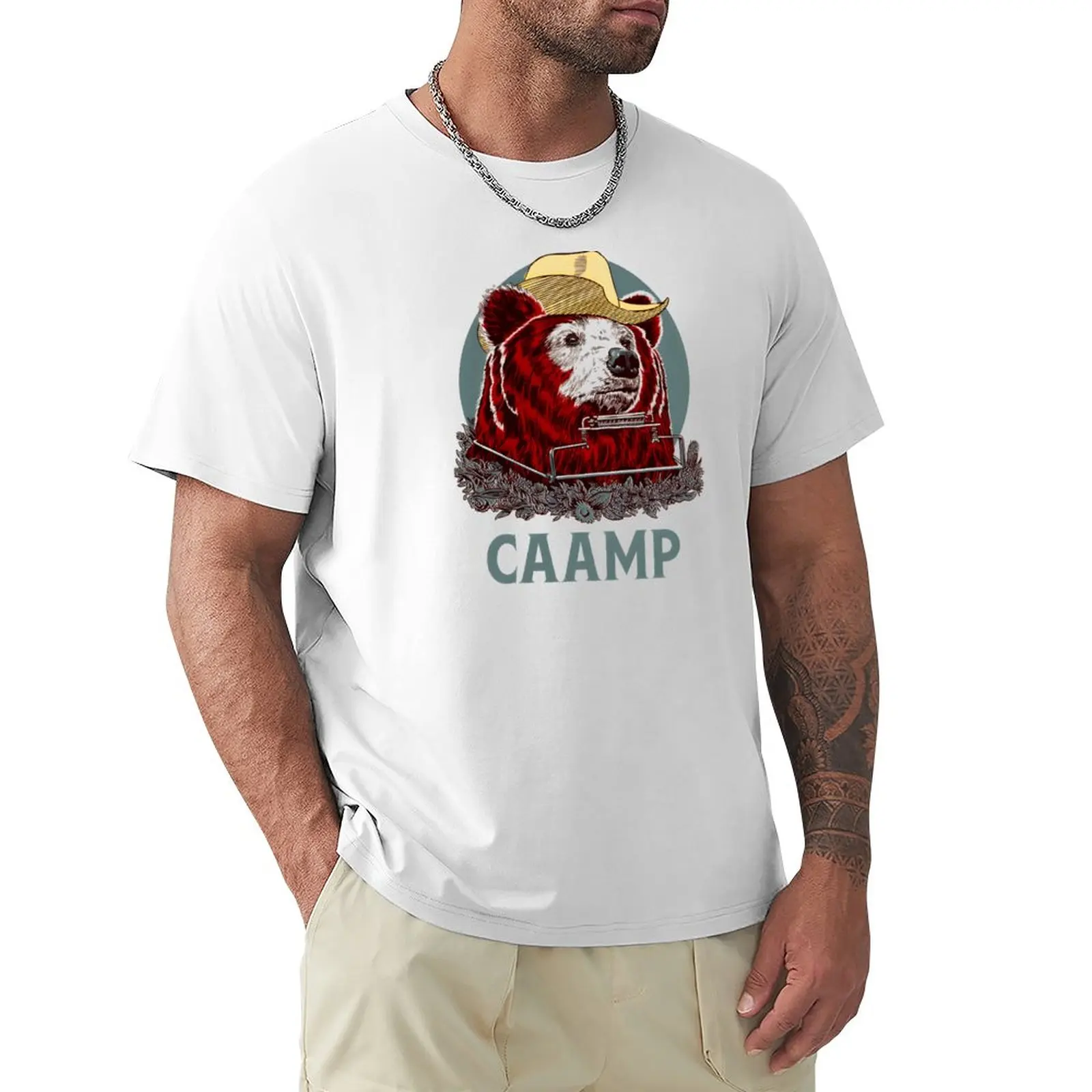 

Caamp bear retro T-Shirt vintage funnys mens t shirt graphic