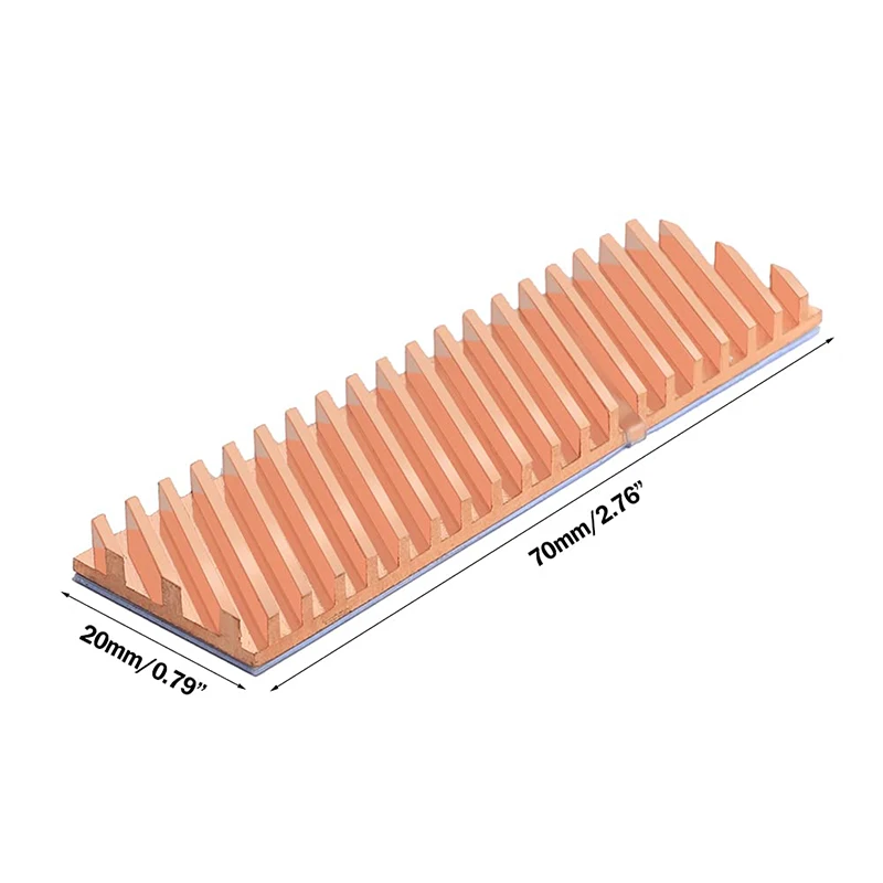 Dissipador de Calor de Cobre para M.2 Ssd 2280 Pci-e Nvme Ngff m2 com Almofada Térmica Computador Cooler Computador Computador Portátil Radiador - Imagem 4