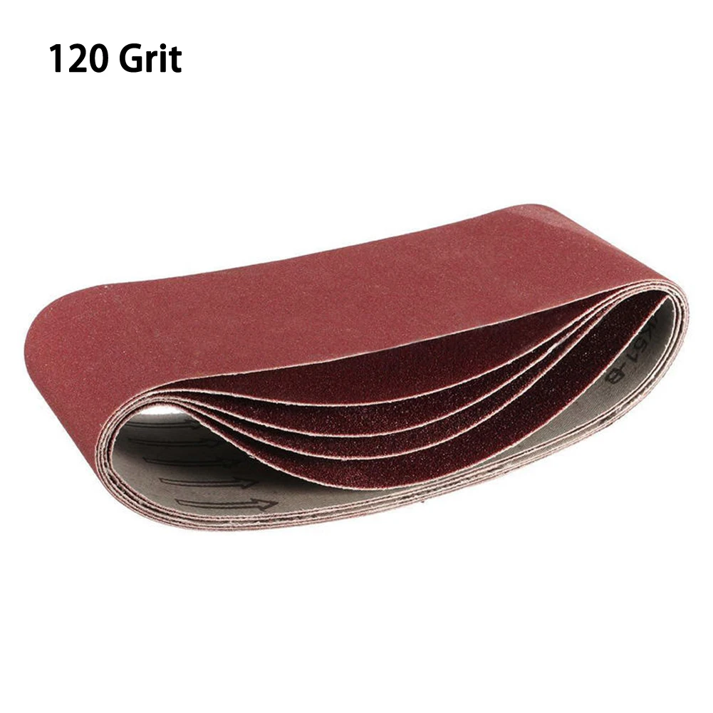 5pcs 75×457mm Sanding Belts Polishing Band Grinding Sandpaper 60/80/120/240 Grit Woodworking Abrasive Tools Grinder Accessories