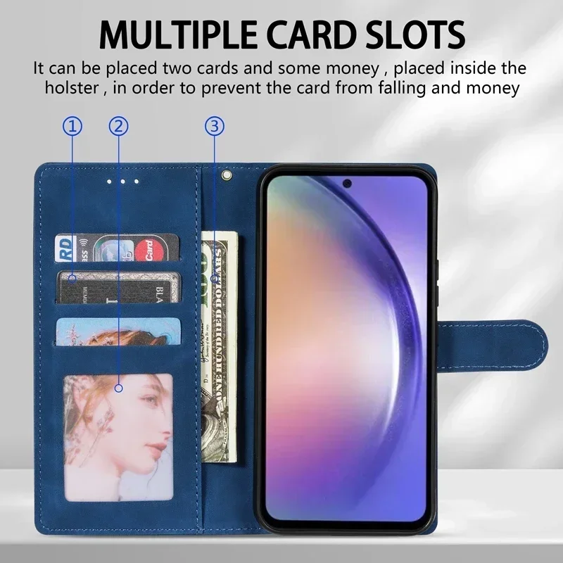 Leather Flip Case with Wallet Card Slot