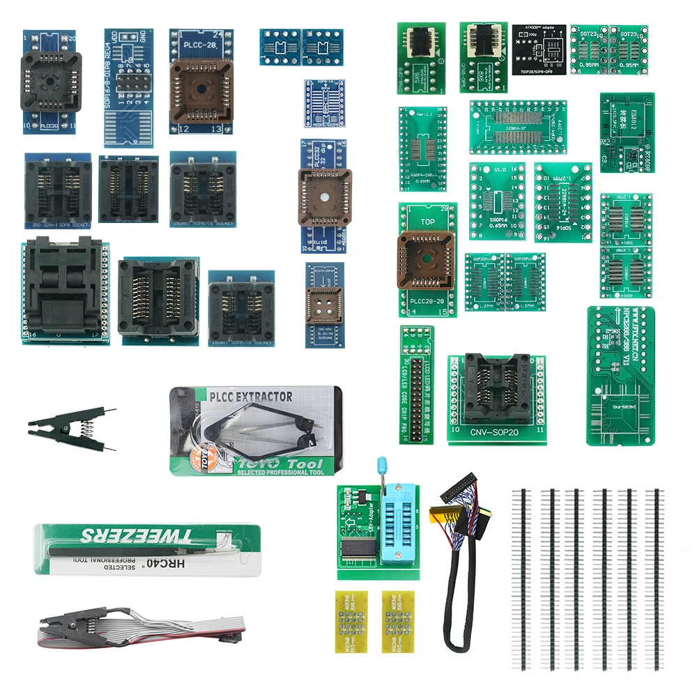 XGecu 오리지널 T48 (TL866-3G) 프로그래머 +39 어댑터 지원 32000 ICs SPI/Nor/NAND 플래시 BIOS MCU EEPROM AVR PIC용