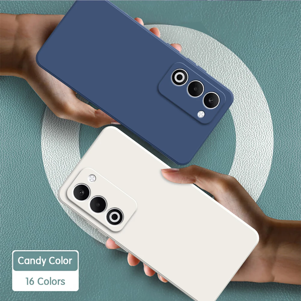 Candy Color Liquid Silicone Shockproof Phone Case with Lens Protection