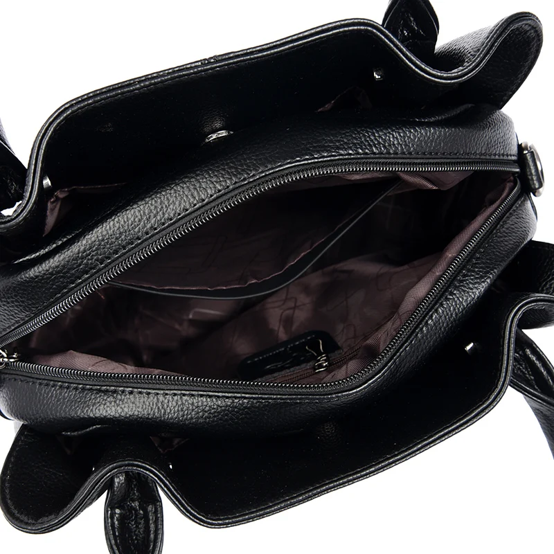 3 Layers Large Capacity Women Handbag Vintage Women Tote Bag Genuine Leather Luxury Handbags Designer Bag for Women 2023 New