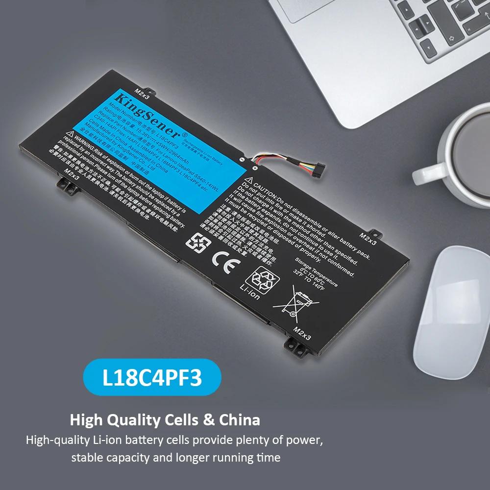 Kingsener L18m4pf4 L18m4pf3 L18c4pf3 L18c4pf4 Bateria para Lenovo Ideapad C34014api 14iwl S540-14api Iml Flex-14api 11.36v 45wh - Imagem 4