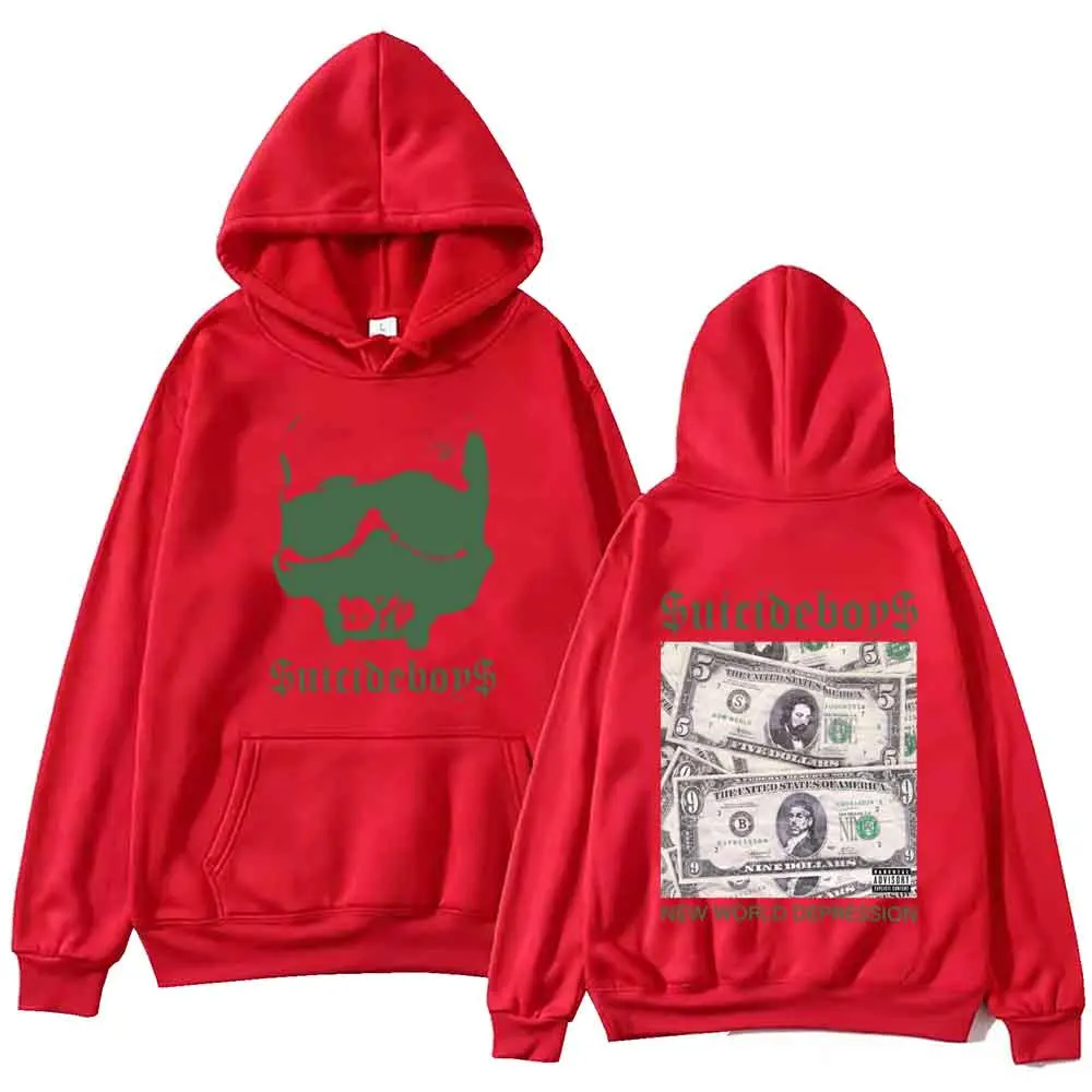 thumbnail image 1 of Sudadera con capucha de Suicideboys New World Depression, estilo hip hop, estilo Harajuku, regalo para fanáticos, 1 of 5