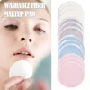 Reusable Bamboo Fiber Makeup Remover Pads 12pcs/Pack Washable Rounds Cleansing Facial Cotton Make Up Removal Pads Tool 3