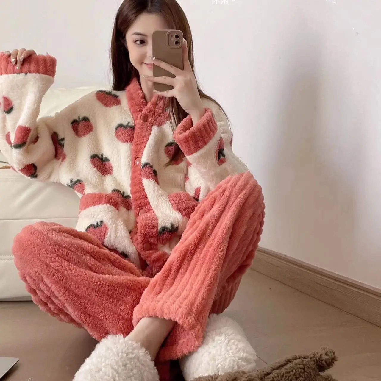 Cute Cat Ear Bunny Hooded Fuzzy Pajamas Set – Kirakira World