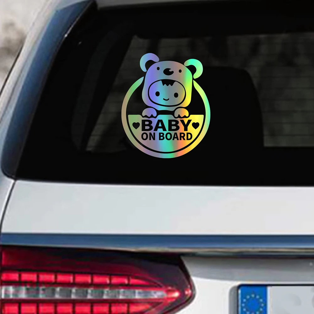 Baby On Board Reflective Car Motorcycle Decal Safety Warning Sticker For Windows