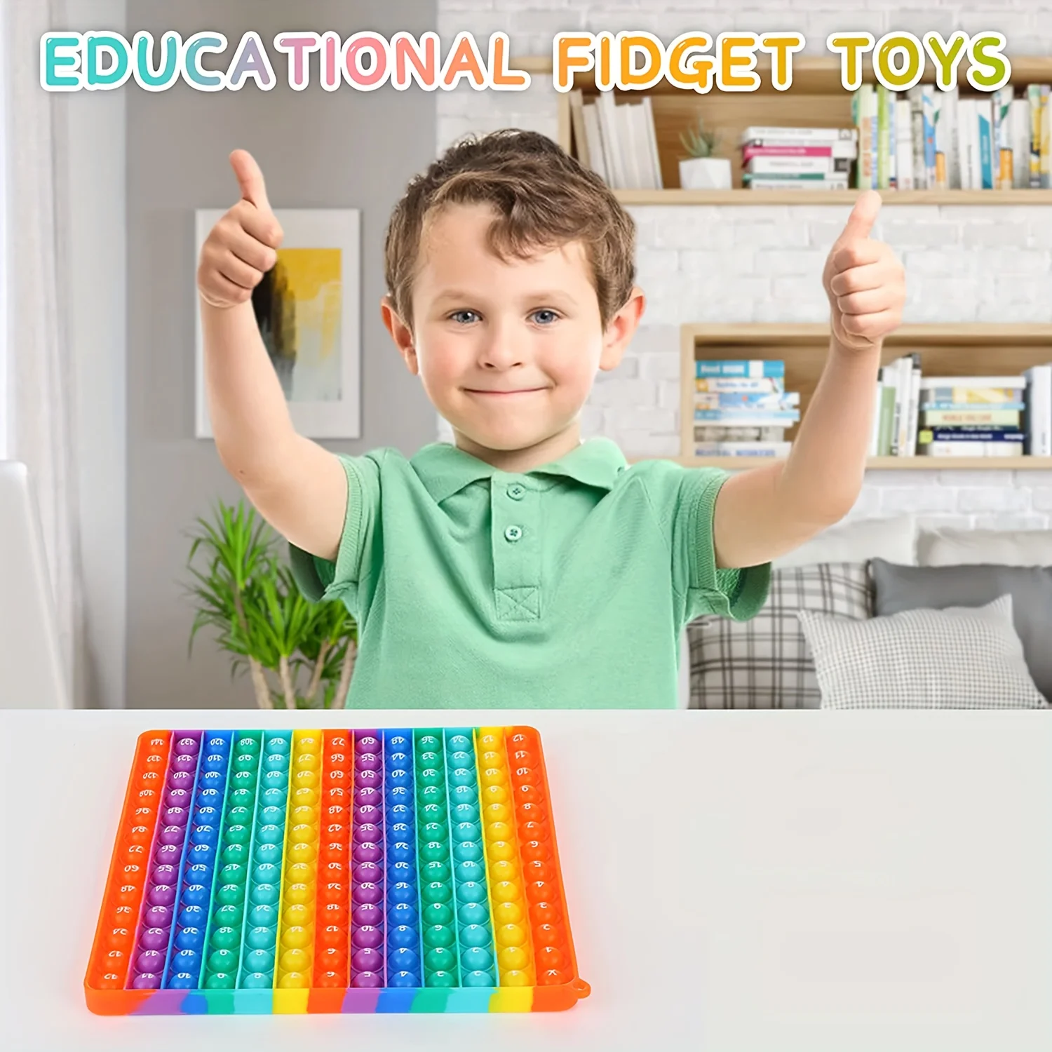 12x12 Times Table Silicone Bubble Pop Fidget Toy, Interactive Brain Development Puzzle for Enhancing Mathematics Enlightenment
