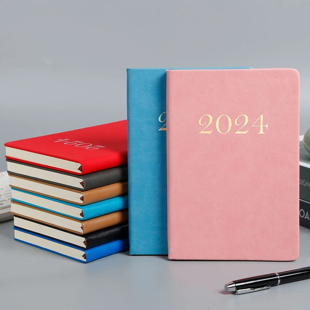 2024 PU Leather Hardcover Budget Planner a5 School Office