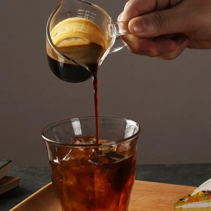 Espresso Glass Cup Wooden Handle Coffee Mug