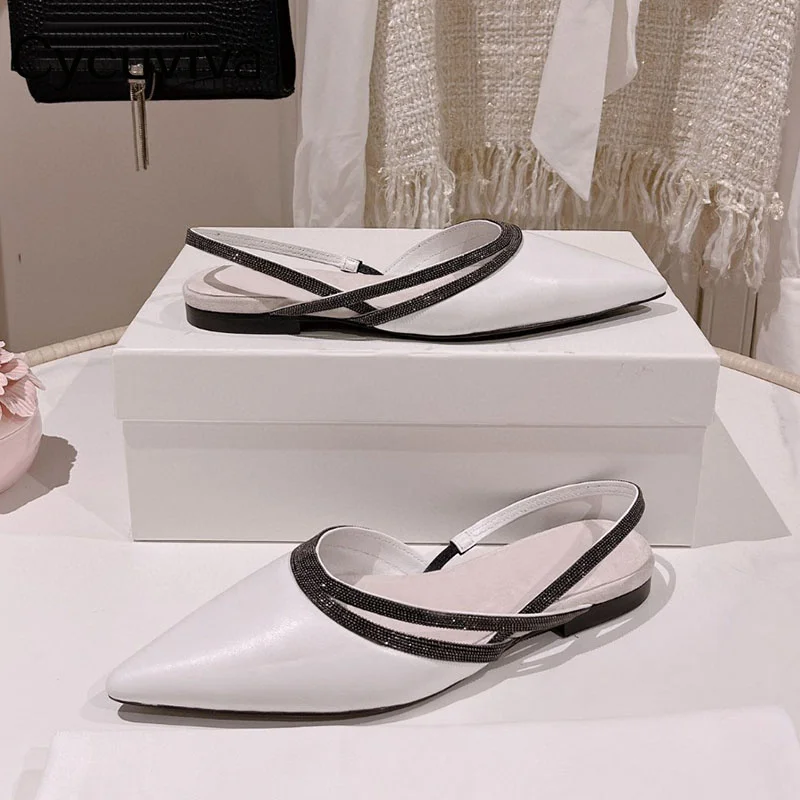 

Designer Leather Flat Women Sandals Slingback Flat Casual Brand Beach Shoes For Women Summer Sandalias Mujer Women 2023