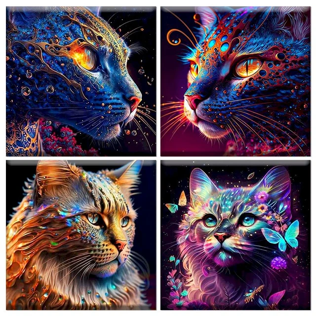 SDOYUNO Acrylic Paint by Number Cat Animals Oil Painting Kit For Adults On  Canvas Coloring Of Picture Artwork Personalized Gift - AliExpress