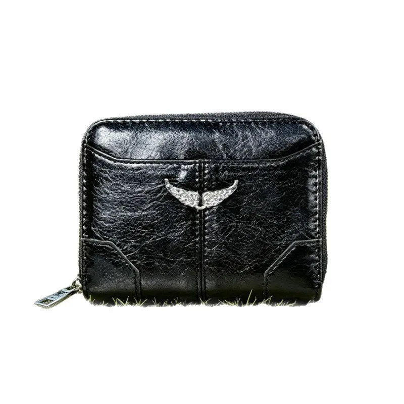 Portafoglio Classico alla Moda Unisex, Semplice ed Elegante Porta Carte in Pelle Bifold, Abbinamento Quotidiano, Pelle Cerata Tinta Unita - immagine 5