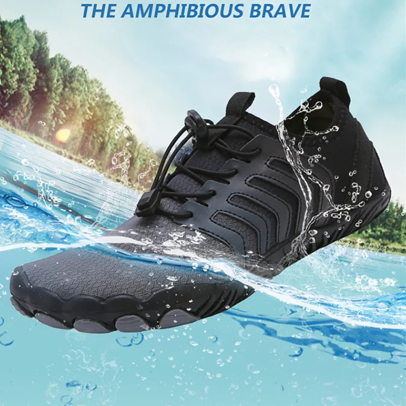 Men Women Upstream Water Shoe Comfortable Beach Barefoot Wading Shoe Elastic Quick-Dry Beach Surfing Boating Breathable Footwear