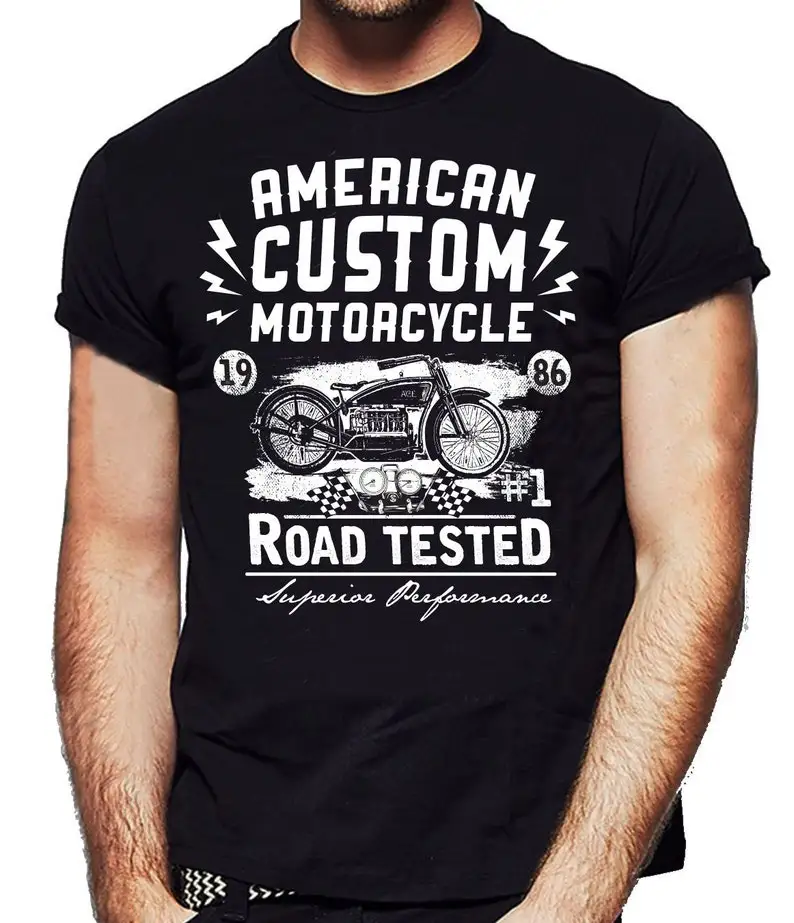 

American CUSTOM Motorcycle T-shirtRoad Tested Cafe Racer