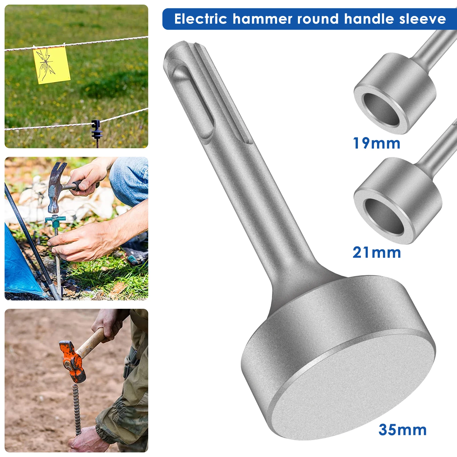 Ground Rod Driver 85mm Steel Drill Bit Driver Wide Compatibility Ground