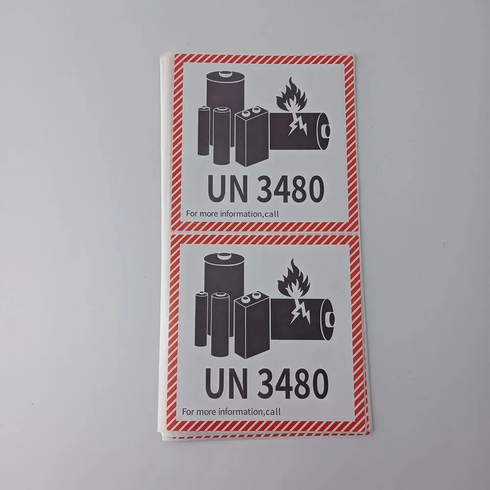 IATA UN 3481 etiket Lithium Batteries - telefoonnummer naar keuze