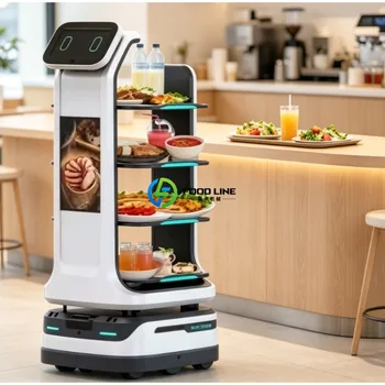 Robot Commerciale Autonomo per la Consegna di Cibo 2026 - Macchina Intelligente di Grado Industriale per il Servizio di Pasti nei Ristoranti