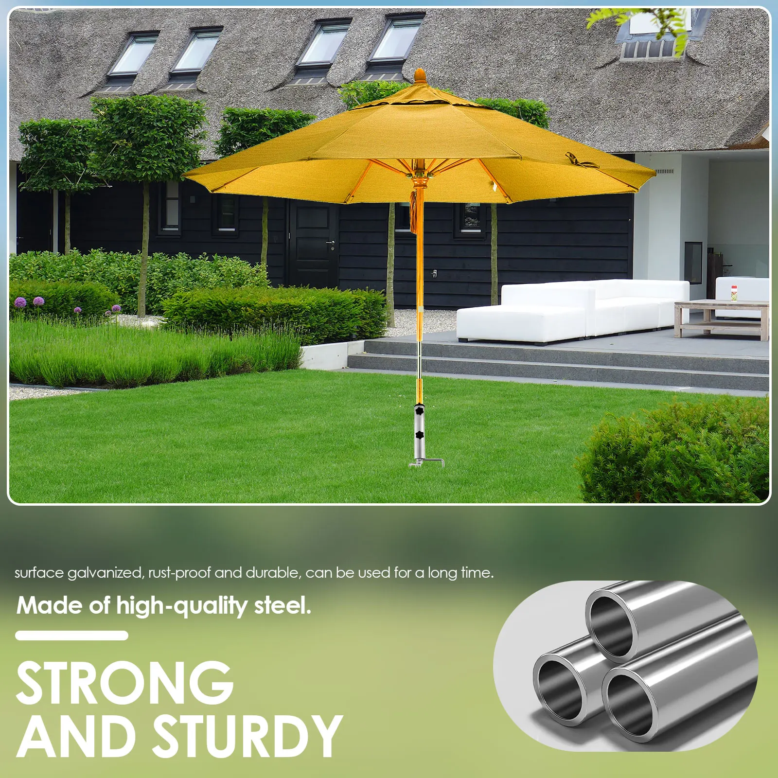 1/2Pcs Outdoor Fishing Beach Umbrella Anchor Iron Heavy Duty Umbrella Stand Anchor with Hooks Durable Umbrella Stake for Fishing