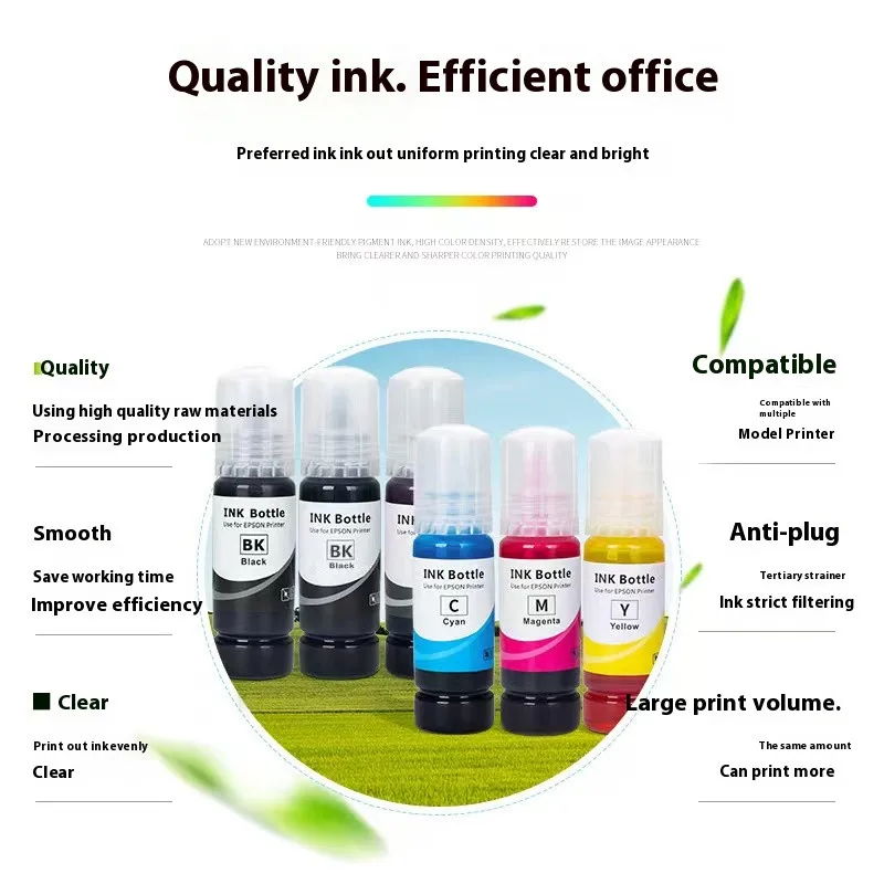 Dye Ink Refill for Epson EcoTank L8160 L8180 Printer