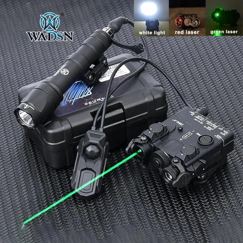 

WADSN Tactical DBAL A2 Laser Red Green Dot PLHV2 Flashlight M600C M300 Axoun Dual Function ModButton Pressure Switch Mlok