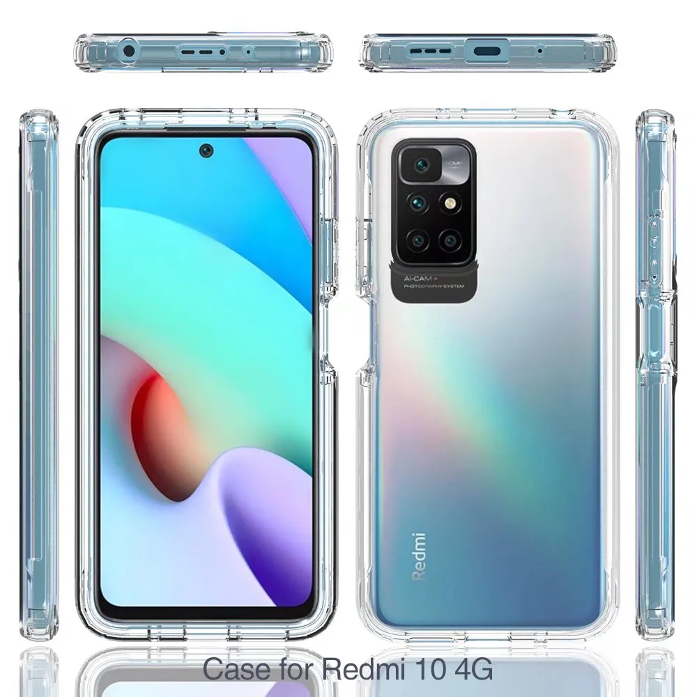 360° Full Cover Transparent Phone Case - Dual-Layer Soft Protection