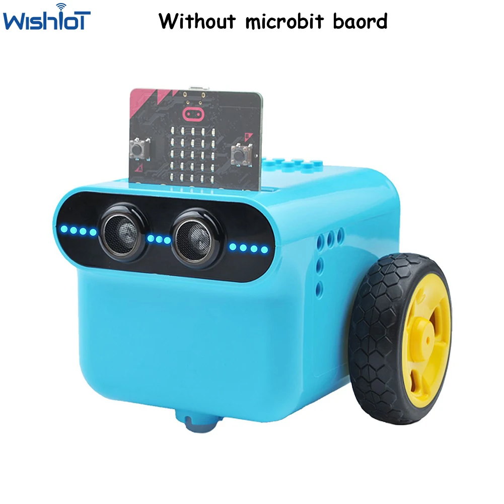 Micro:bit TPBot Car Robot Coding Kit Programmable Smart Car Building Block Extension for Kid Programming Learning Class Teaching sunfounder raspberry pi smart robot car kit picar s block based graphical visual programmable electronic toy with detail manual