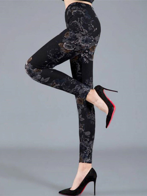 CUHAKCI Leggings Women Colorful Digital Print Sexy Leggings Stretch Workout Push Up Trousers Fitness Pants