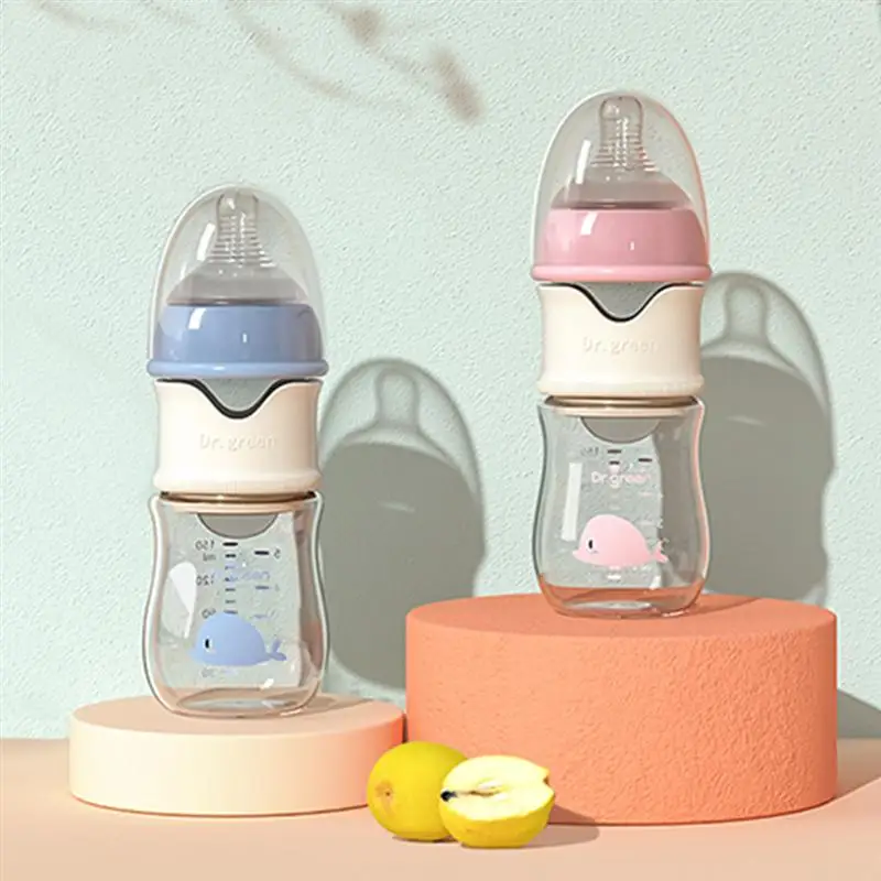 Baby Glass Milk Bottle Practical Baby Feeding Bottle Detachable Nursing