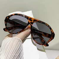 Mode pilote surdimensionné lunettes de soleil lunettes femmes marque de luxe concepteur lunettes de soleil hommes femmes grand cadre nuances à la mode UV400 3